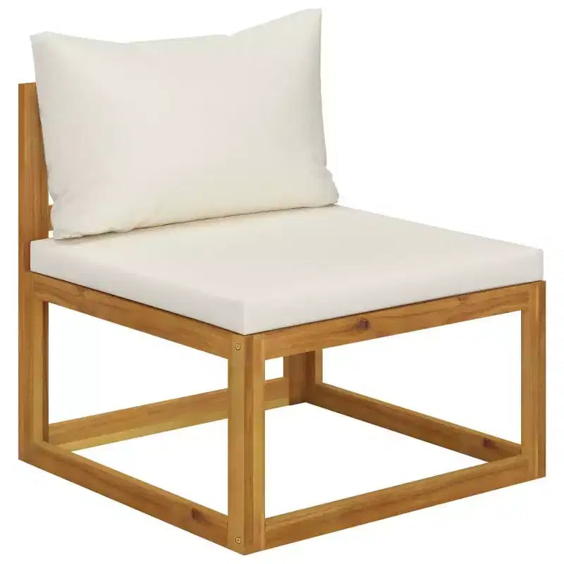 vidaXL Modular Garden Lounge Set with Cushions in Solid Acacia Wood