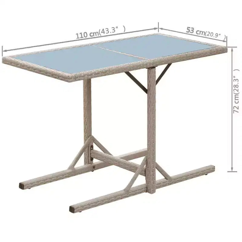 vidaXL Bistro Set Dining Table and Chairs Outdoor Furniture Poly Rattan