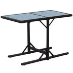 vidaXL Bistro Set Dining Table and Chairs Outdoor Furniture Poly Rattan