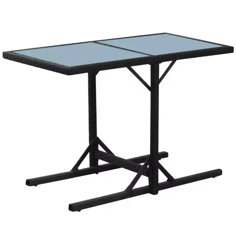 vidaXL Bistro Set Dining Table and Chairs Outdoor Furniture Poly Rattan