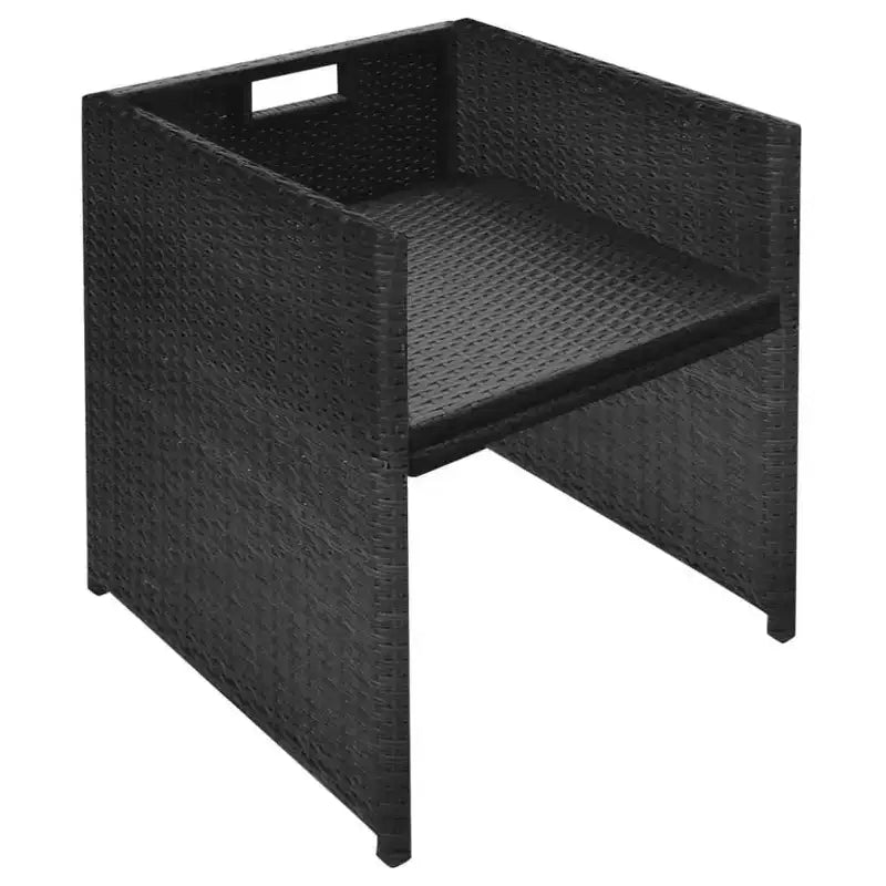 vidaXL Bistro Set Dining Table and Chairs Outdoor Furniture Poly Rattan
