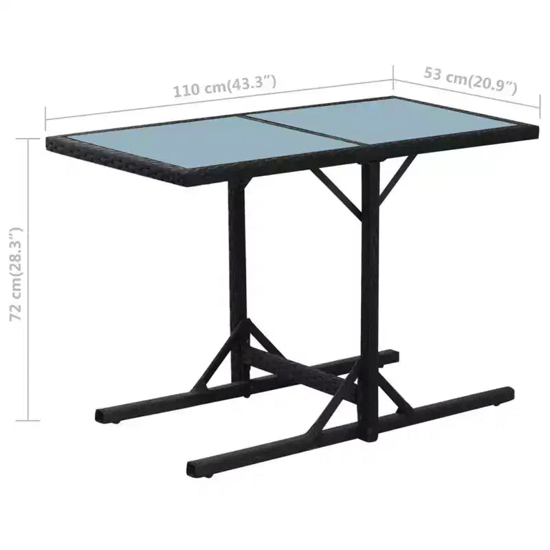 vidaXL Bistro Set Dining Table and Chairs Outdoor Furniture Poly Rattan