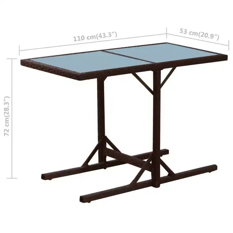 vidaXL Bistro Set Dining Table and Chairs Outdoor Furniture Poly Rattan