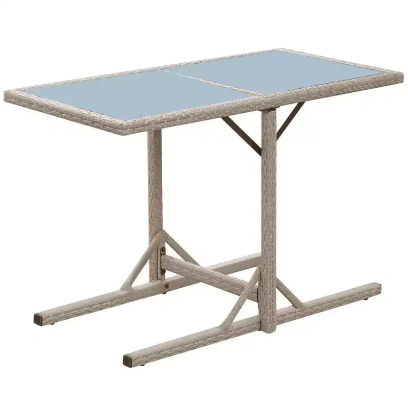 vidaXL Bistro Set Dining Table and Chairs Outdoor Furniture Poly Rattan