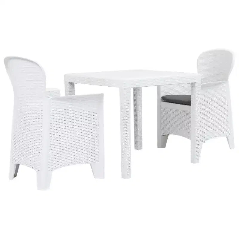 vidaXL Patio Bistro Set Outdoor Table and Chairs Conversation Set Plastic