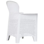 vidaXL Patio Bistro Set Outdoor Table and Chairs Conversation Set Plastic