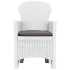vidaXL Patio Bistro Set Outdoor Table and Chairs Conversation Set Plastic