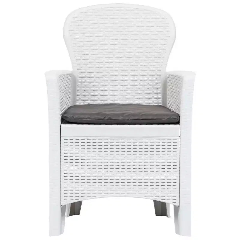 vidaXL Patio Bistro Set Outdoor Table and Chairs Conversation Set Plastic