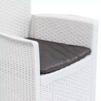 vidaXL Patio Bistro Set Outdoor Table and Chairs Conversation Set Plastic