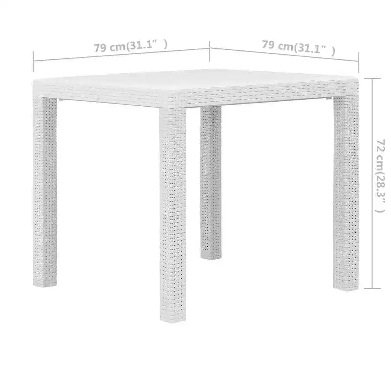 vidaXL Patio Bistro Set Outdoor Table and Chairs Conversation Set Plastic