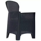 vidaXL Patio Bistro Set Outdoor Table and Chairs Conversation Set Plastic