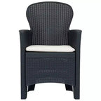 vidaXL Patio Bistro Set Outdoor Table and Chairs Conversation Set Plastic