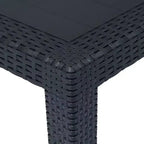 vidaXL Patio Bistro Set Outdoor Table and Chairs Conversation Set Plastic