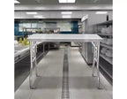 48  30 Inch Worktable with Undershelf - Heavy Duty Stainless Steel Folding Table with Adjusting Foot, Commercial Kitchen Food Prep Table