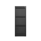 VIYET 41 3-Drawer Lockable Vertical File Cabinet, Black Metal Office Storage Cabinet (Anti-Tilting for Letter/A4/Legal Files)