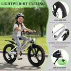 NAYSAYE 20 Inch Kids Mountain Bike with 7-Speed Drivetrain and Magnesium Alloy Frame for Boys and Girls Ages 8-12, 57.09*21.65*29.92
