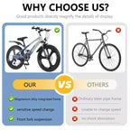 NAYSAYE 20 Inch Kids Mountain Bike with 7-Speed Drivetrain and Magnesium Alloy Frame for Boys and Girls Ages 8-12, 57.09*21.65*29.92