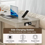Costway 4PCS Bar Table Set w/Charging Station 3 Padded Stools for Living Room Kitchen