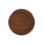 VIYET 20 Retro Round Wooden End Table - X-Shape Base, Solid Wood Veneer, Walnut