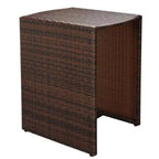 vidaXL Patio Bistro Set Outdoor Furniture Set Table and Chairs Poly Rattan