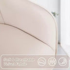 HOFFREE Velvet Task Chair with Swivel, Adjustable Height & Smooth-Rolling Wheels - Stylish & Comfortable for Home Office, Vanity & Dorms