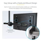 StarTech High Ceiling TV Mount, 8.2ft to 9.8ft Long Pole - Black