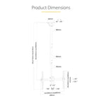 StarTech High Ceiling TV Mount, 8.2ft to 9.8ft Long Pole - Black