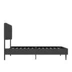 GDFStudio Ashford Linen Upholstered Platform Bed with Adjustable Headboard