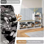 Shoe Storage Cabinet with Bench & 4 Flip Drawers - Narrow Entryway Organizer for 35-40 Pairs
