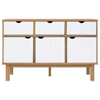 vidaXL Cabinet Storage Console Sideboard for Living Room OTTA Solid Wood Pine