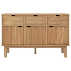 vidaXL Cabinet Storage Console Sideboard for Living Room OTTA Solid Wood Pine