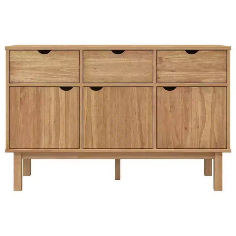 vidaXL Cabinet Storage Console Sideboard for Living Room OTTA Solid Wood Pine