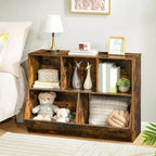 ACOINEL 35.4 Kids Bookshelf with Bookcase Footboard - Toy Storage Cubby, Children's Toy Shelf & 5-Cubby Storage Cabinet