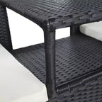 2-Seater Patio Sofa with Side Table in Various Colors