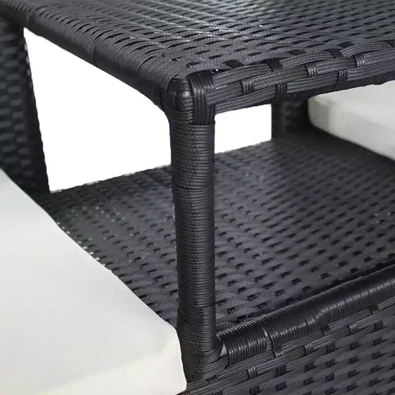 2-Seater Patio Sofa with Side Table in Various Colors