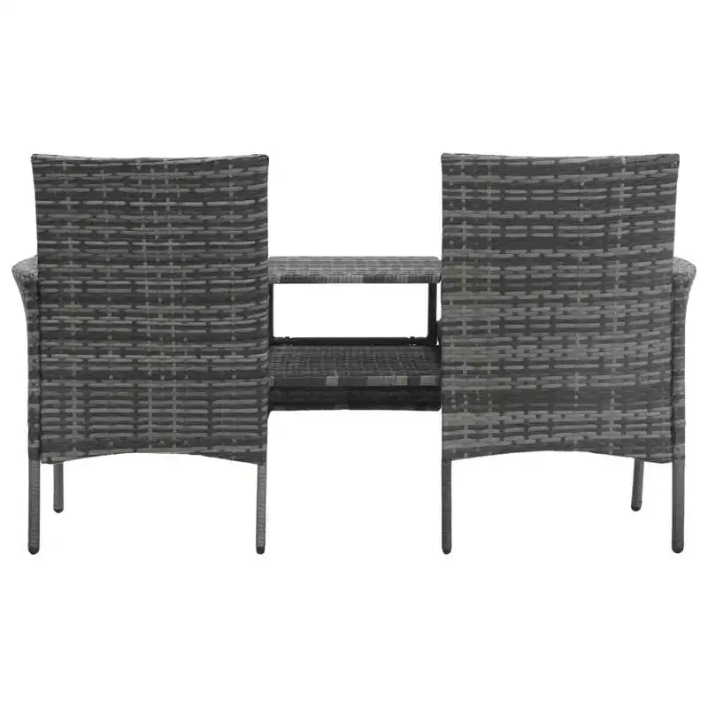 2-Seater Patio Sofa with Side Table in Various Colors