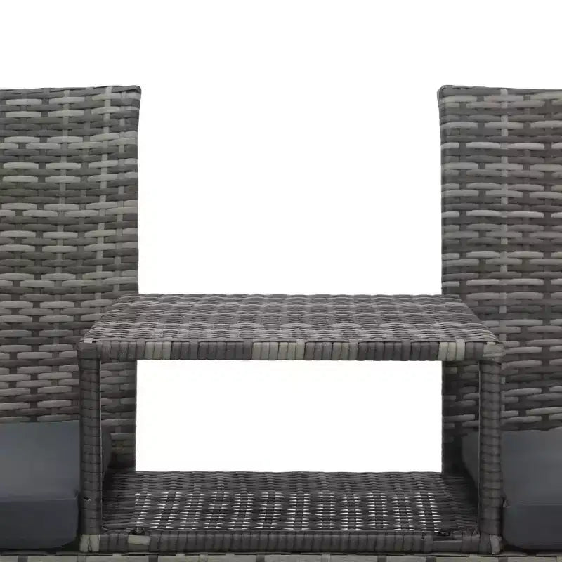2-Seater Patio Sofa with Side Table in Various Colors