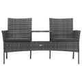 2-Seater Patio Sofa with Side Table in Various Colors