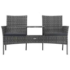 2-Seater Patio Sofa with Side Table in Various Colors