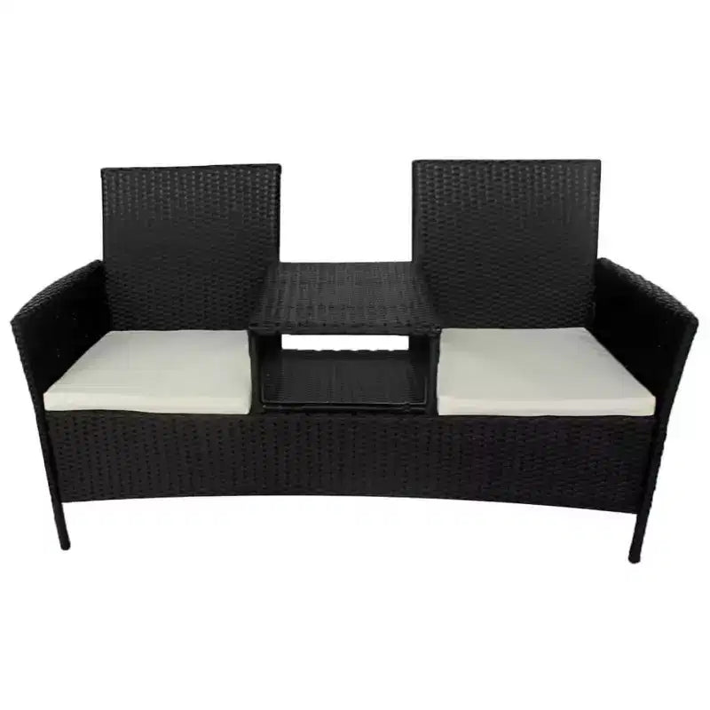 2-Seater Patio Sofa with Side Table in Various Colors