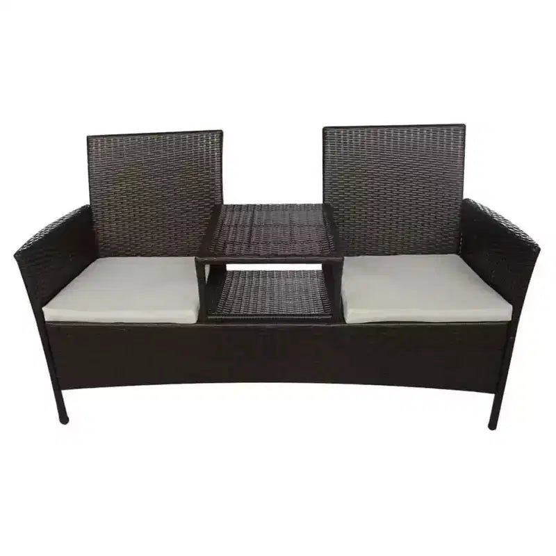 2-Seater Patio Sofa with Side Table in Various Colors