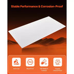 VEVOR HDPE Plastic Sheet Board, 1 Pack High Density Polyethylene Sheet Plastic Panel, 24 x 48 Inch 1/2 Inch Thick, White