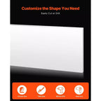VEVOR HDPE Plastic Sheet Board, 1 Pack High Density Polyethylene Sheet Plastic Panel, 24 x 48 Inch 1/2 Inch Thick, White
