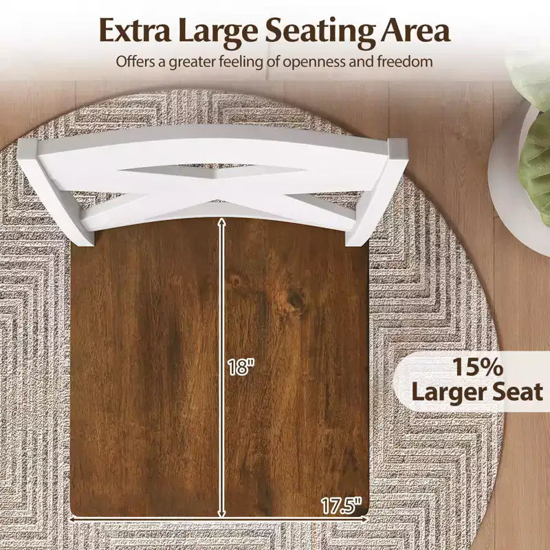 Costway 29'' Swivel Barstools Set of 2 w/Backrest Large Seat Footrest for Kitchen Island