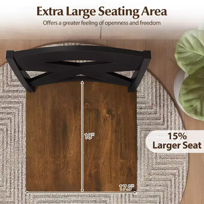 Costway 29'' Swivel Barstools Set of 2 w/Backrest Large Seat Footrest for Kitchen Island
