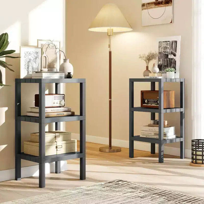Costway 6-Tier Plastic Modular Storage Shelves Open Display Utility Shelving Unit