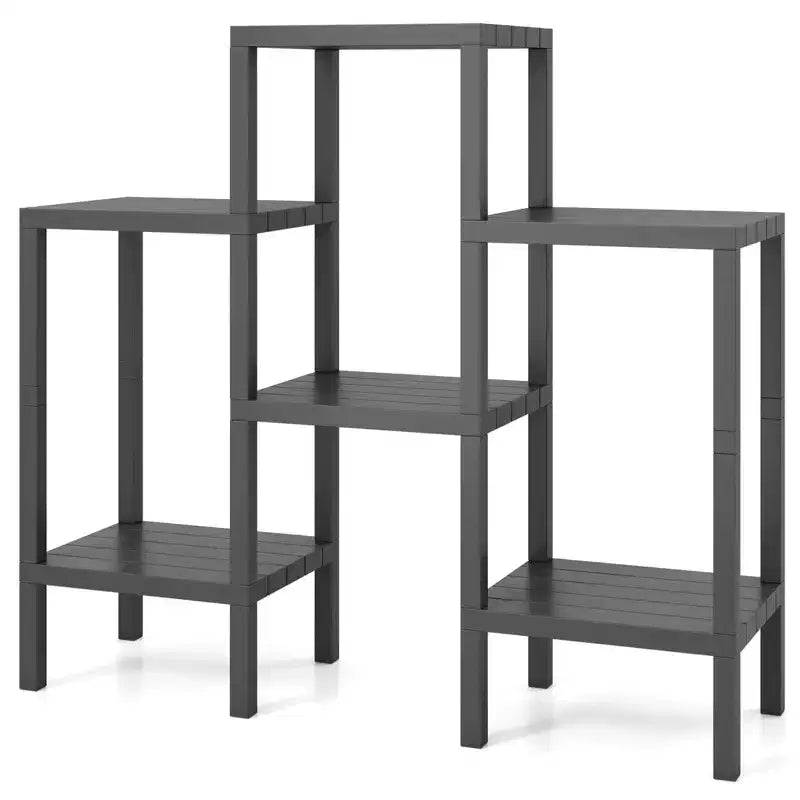 Costway 6-Tier Plastic Modular Storage Shelves Open Display Utility Shelving Unit