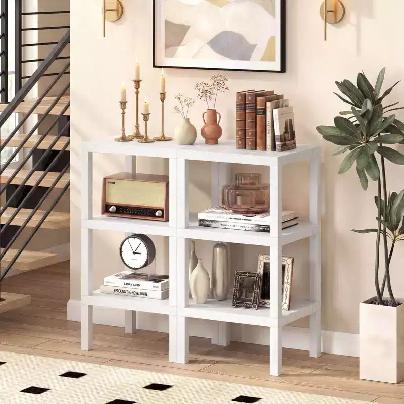 Costway 6-Tier Plastic Modular Storage Shelves Open Display Utility Shelving Unit
