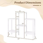 Costway 6-Tier Plastic Modular Storage Shelves Open Display Utility Shelving Unit