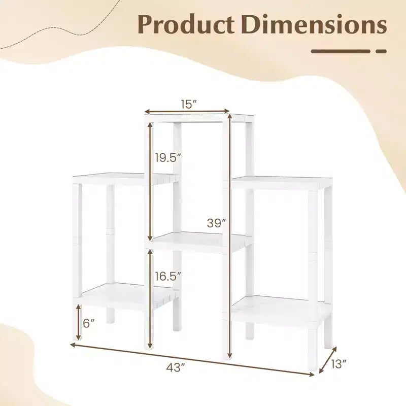 Costway 6-Tier Plastic Modular Storage Shelves Open Display Utility Shelving Unit